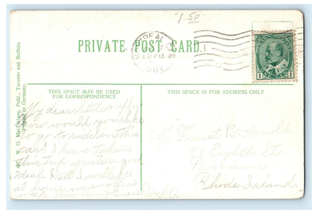 1907 Mount Royal Elevator, Montreal, Quebec Canada CA Posted Postcard