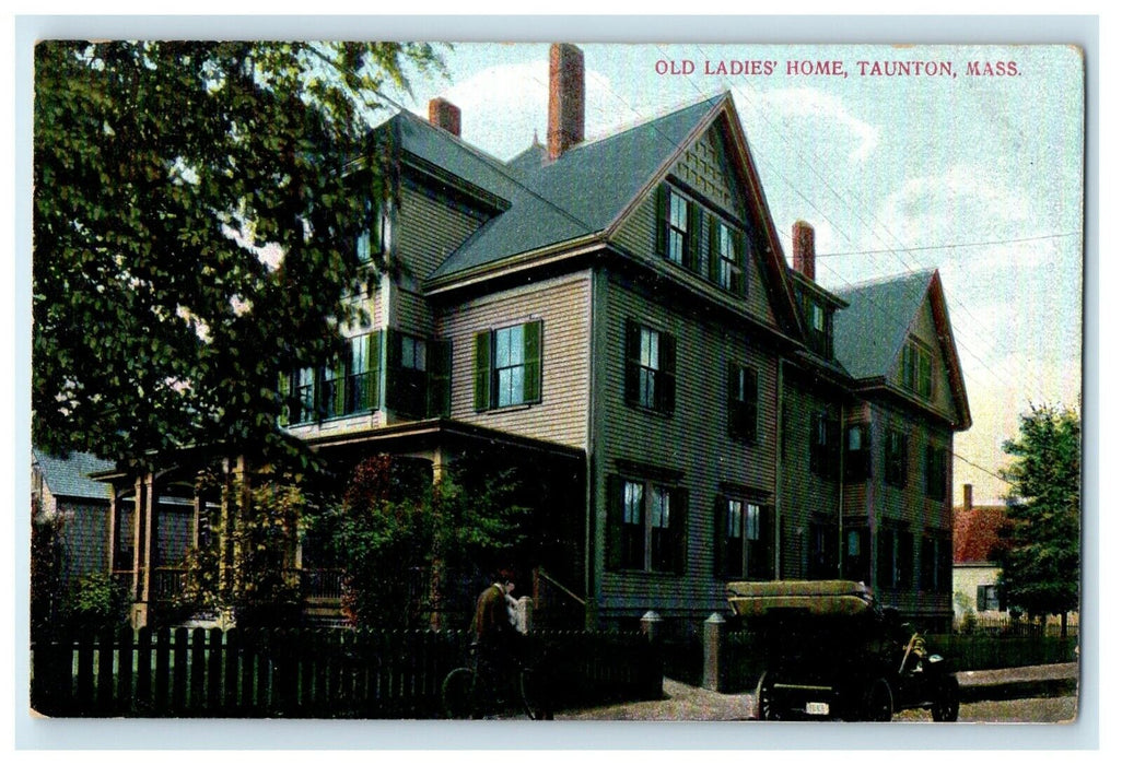 1909 Old Ladies Home, Taunton, Massachusetts MA Antique Postcard