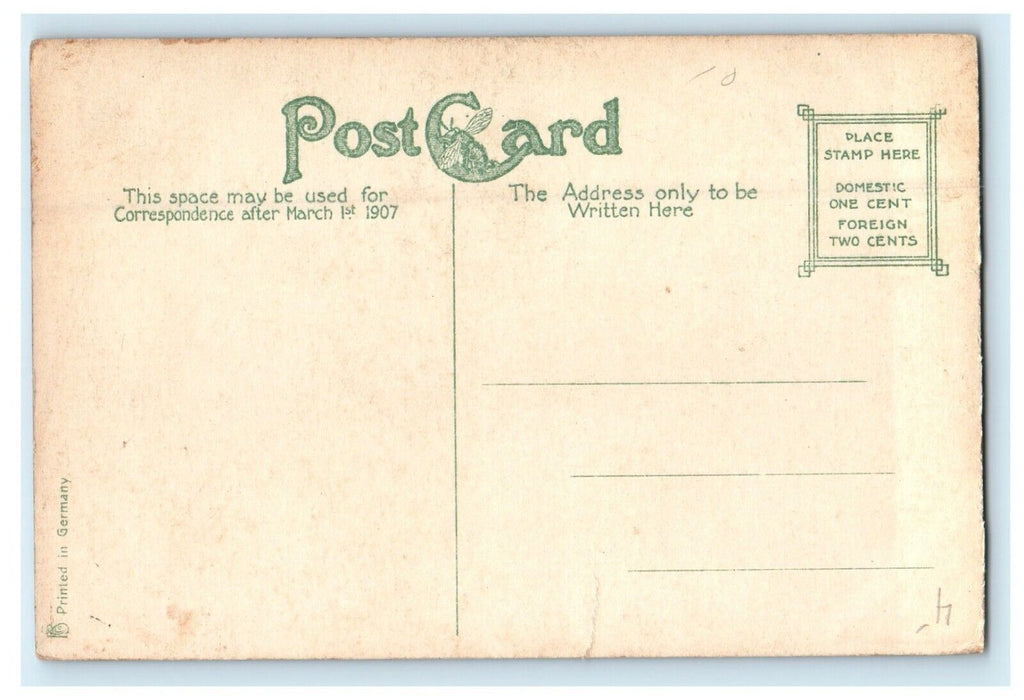 1912 Unitarian Church View, Taunton, Massachusetts MA Antique Postcard