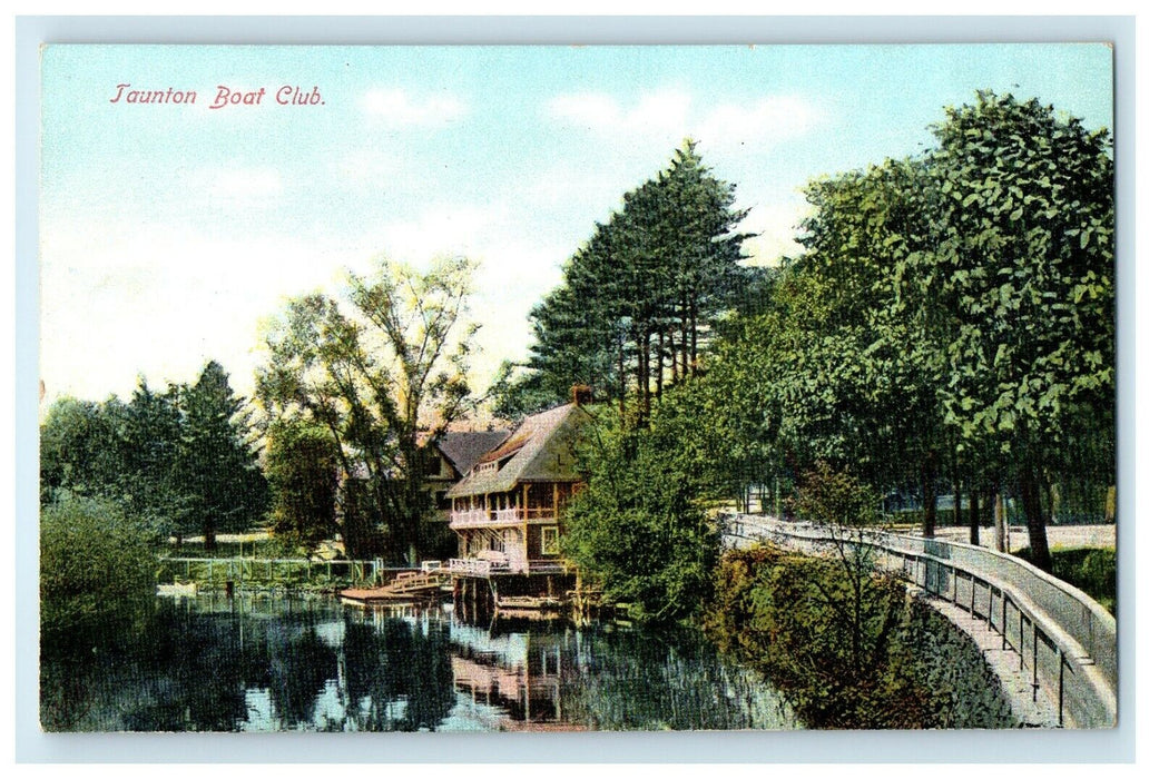 1906 Taunton Boat Club, Taunton, Massachusetts MA Antique Postcard