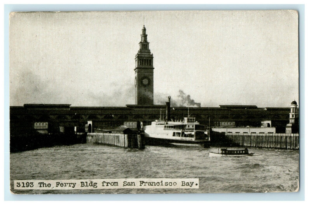 1908 Ferry Building From Bay San Francisco California CA Oxnard Postcard