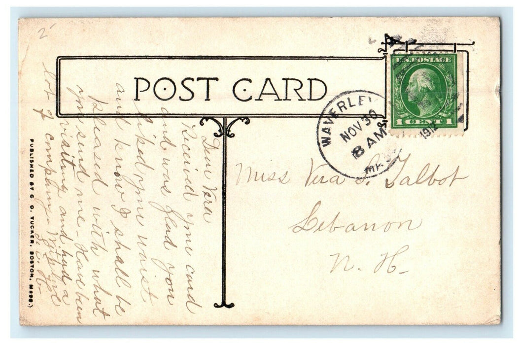 1912 Maverley Branch Alliance Dutch Girl Advertising Massachusetts MA Postcard