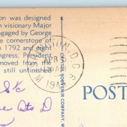 1944 Greetings From Washington DC Multiview WW2 Soldier Mail Postcard