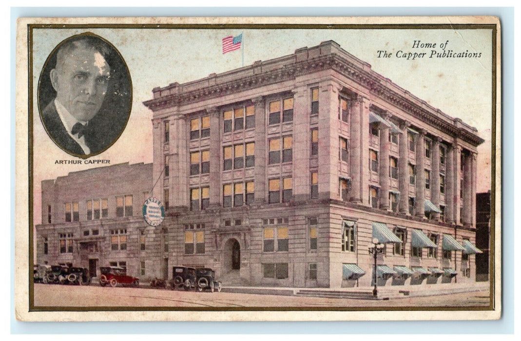 c1910 Home of Capper Publications Topeka Kansas KS Advertising Postcard