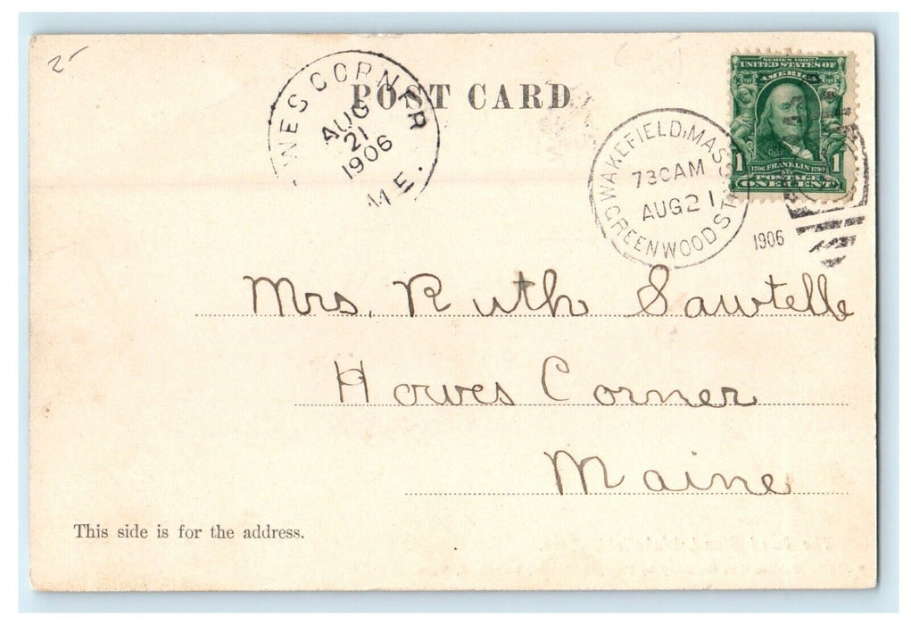 1906 The Band Stand Pavilion Wakefield Massachusetts MA Antique Postcard