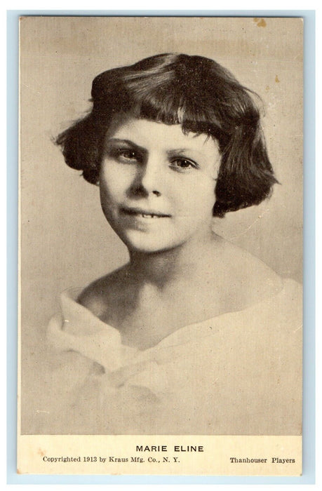 Marie Eline Silent Actress Bijou Theater Actress Advertising Ware MA Postcard