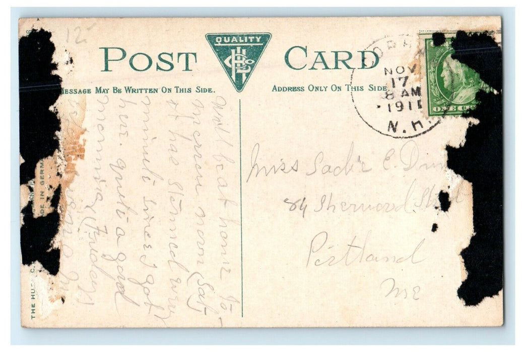 1911 Gorham N.H.R.R Railroad Train Station Depot New Hampshire NH Postcard