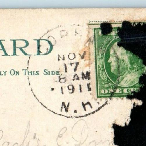 1911 Gorham N.H.R.R Railroad Train Station Depot New Hampshire NH Postcard