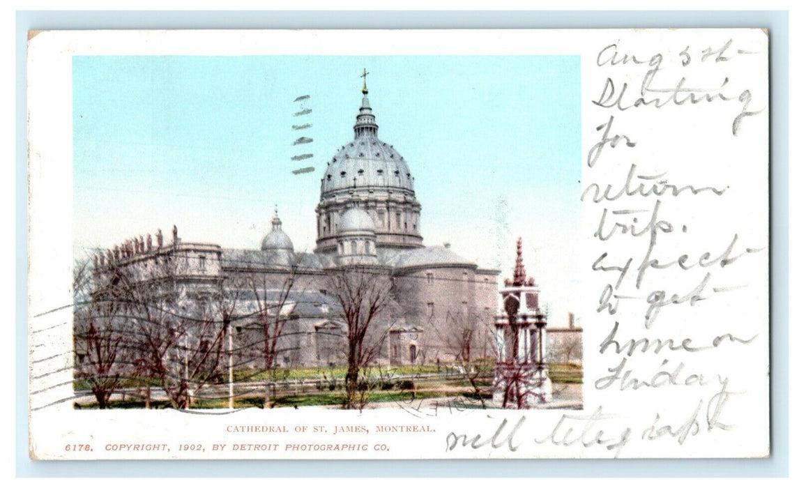 Cathedral of St. James Church Montreal Canada 1902 Old Vintage Postcard