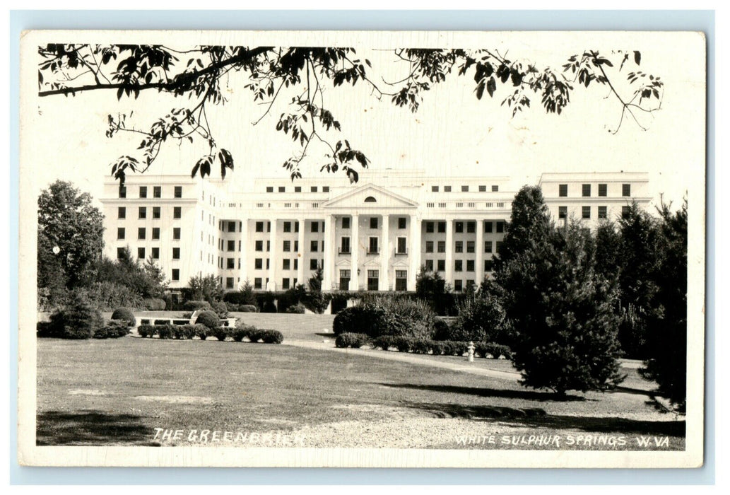 c1940's The Greenbrier White Sulphur Springs West Virginia RPPC Photo Postcard