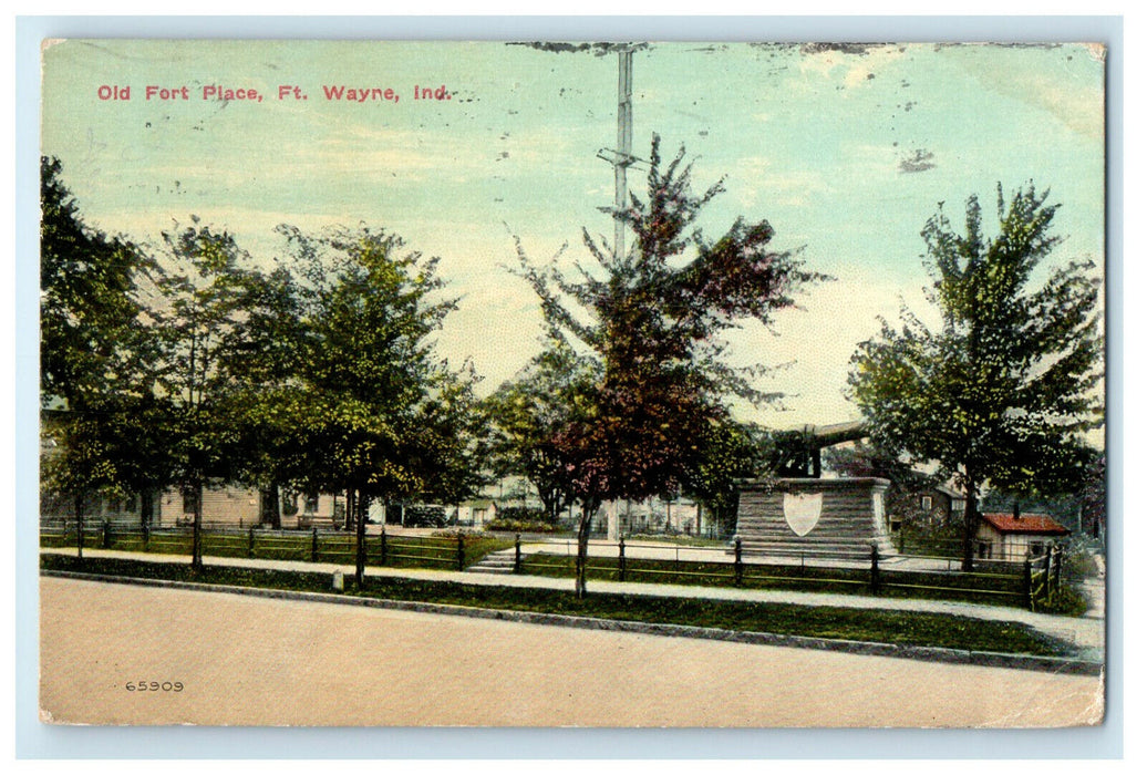 1911 Nature Scene, Fort Place, Fort Wayne Indiana IN Antique Posted Postcard