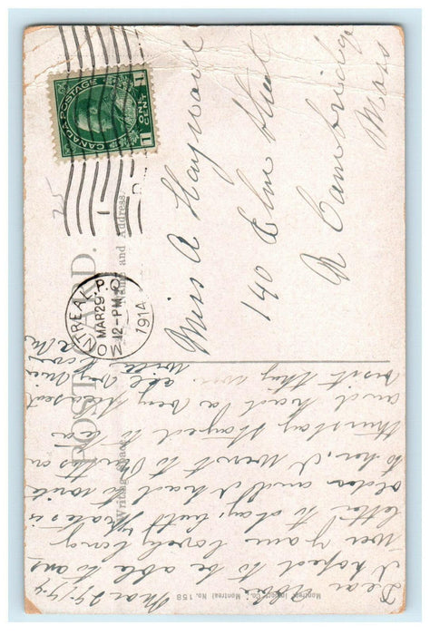 1914 Place Viger Hotel and Railway Station Montreal Canada CA Foreign Postcard