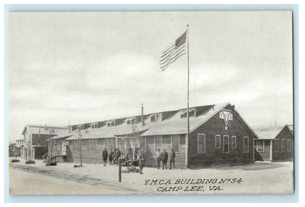 c1920 YMCA Building No. 54 Camp Lee Virginia VA Unposted Postcard