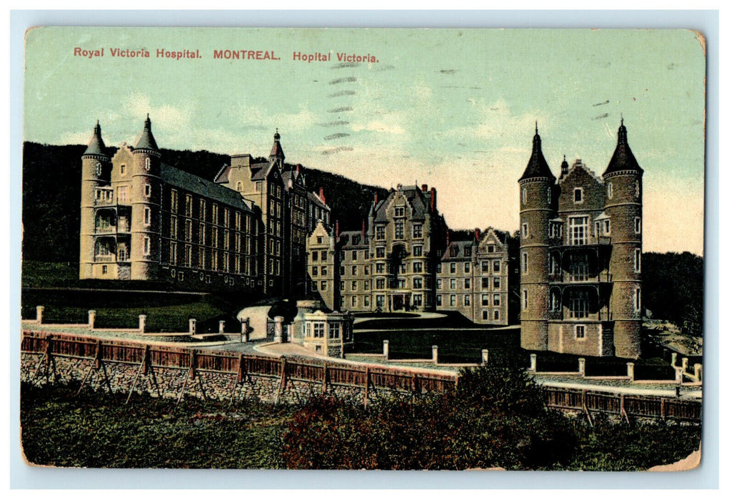 1911 Royal Victoria Hospital Montreal Canada Posted Foreign Postcard
