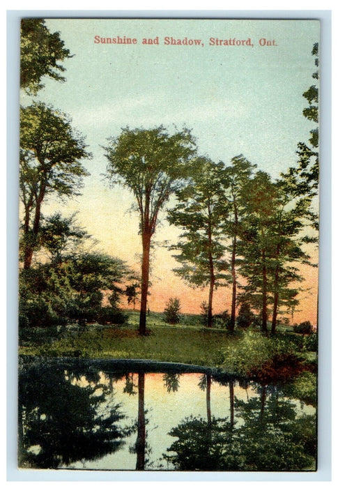 c1910 Sunshine and Shadow Stratford Ontario Canada Antique Postcard