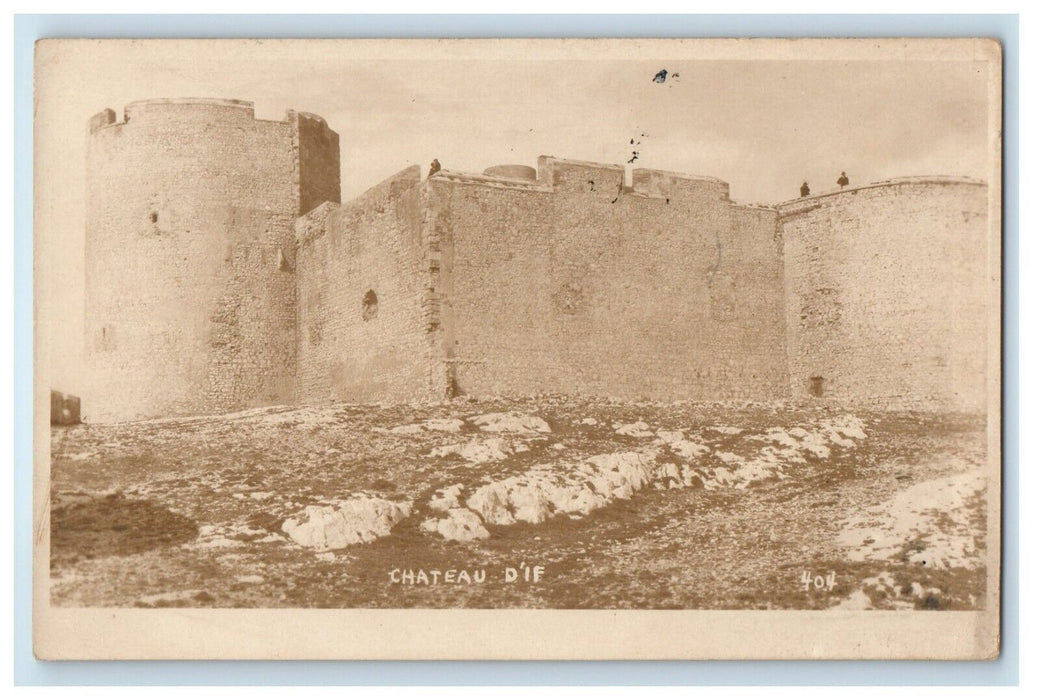 c1920's A View Of The Chateau D'IF France RPPC Photo Unposted Vintage Postcard