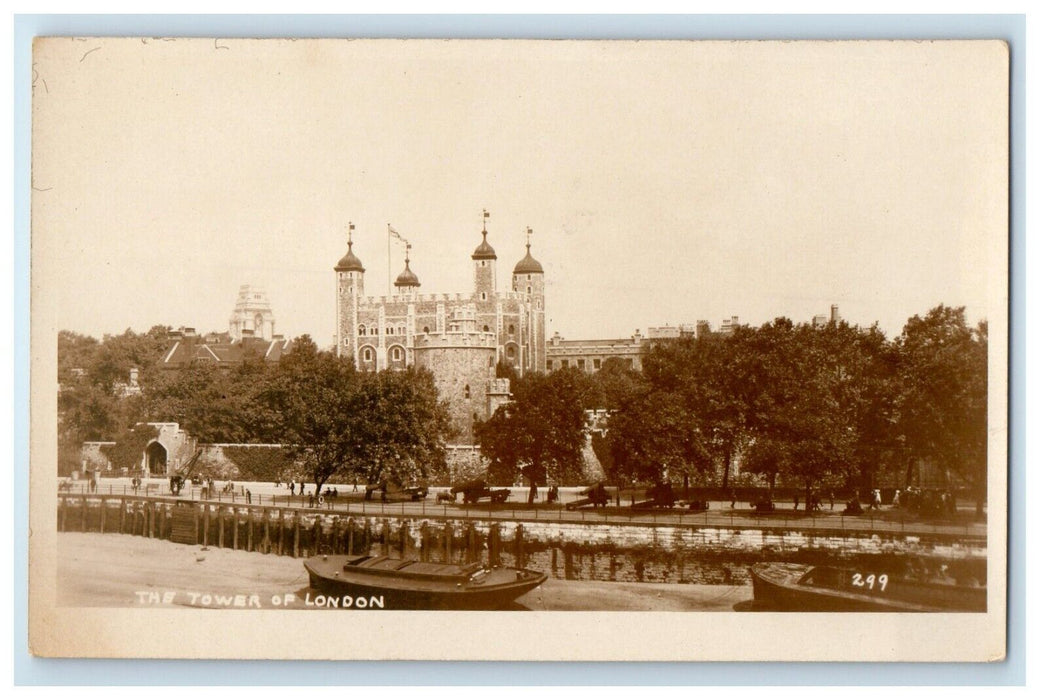 c1920's The Tower Of London United Kingdom UK RPPC Photo Vintage Postcard