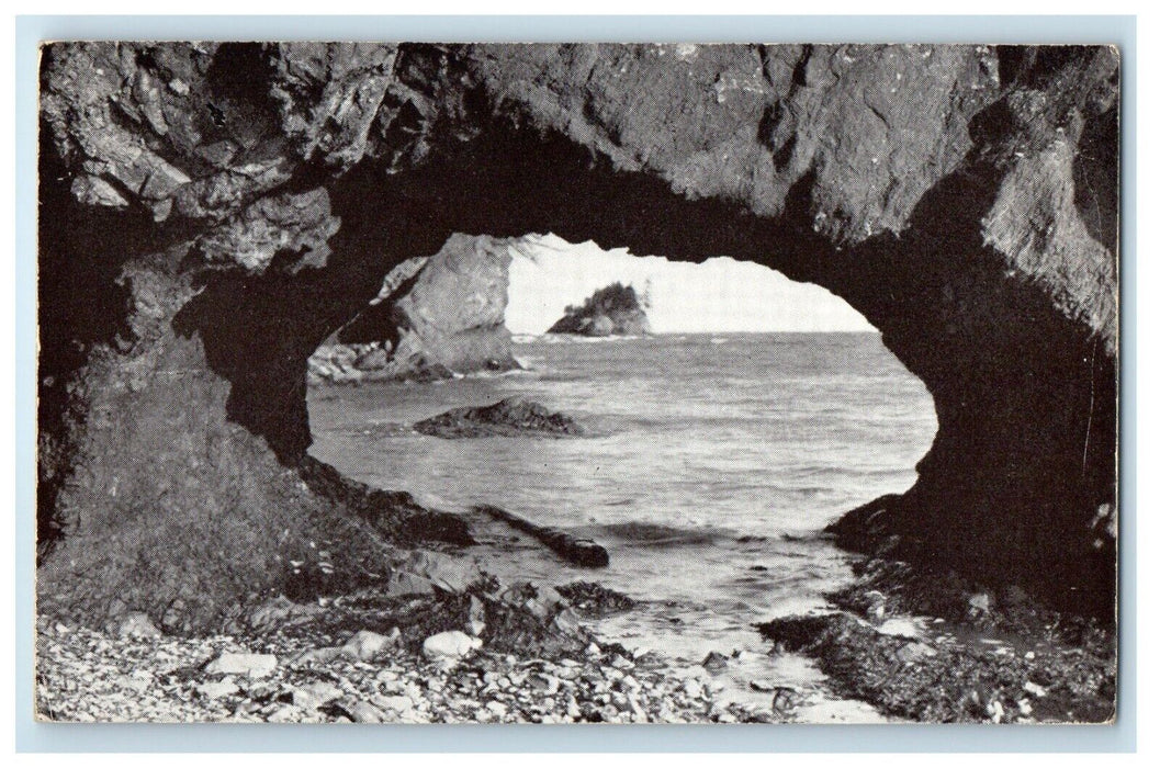 c1940s Bonami Arch Rock Dalhouse New Brunswick Canada Unposted Postcard