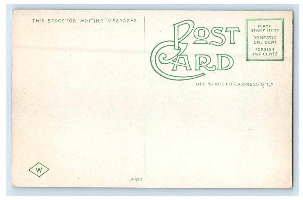Michigan City Indiana IN, U.S. Life Saving Station Crew At Drill Boat Postcard