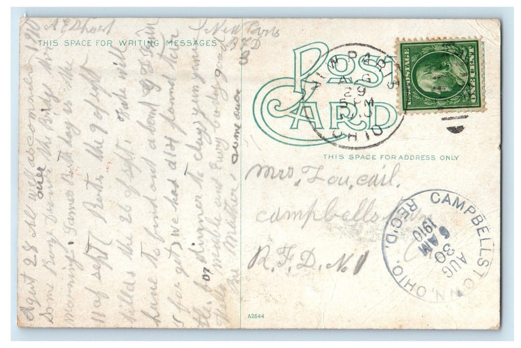 1910 View Of Boating In Glen Miller Richmond Indiana IN Posted Antique Postcard