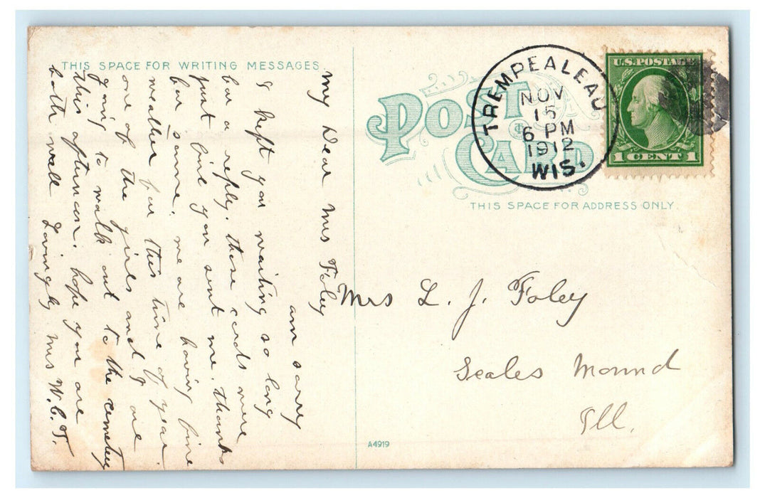1912 La Crosse County School of Agriculture, Onalaska WI Trempealeau WI Postcard