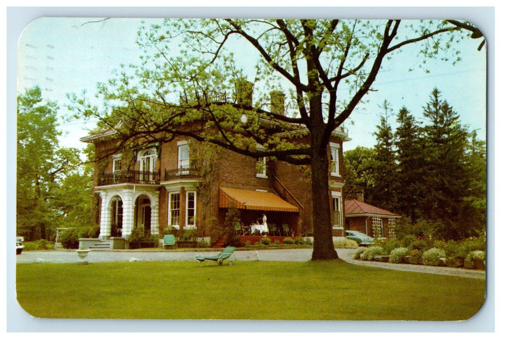 1957 Greenwood Tower Motels and Lodge Port Hope Ontario Canada Postcard