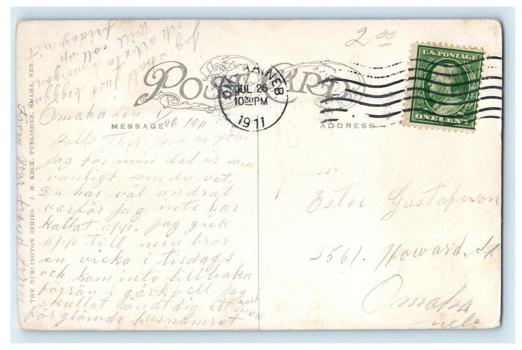 1911 Wharf And Pavilion Lake Manawa Council Bluffs Iowa IA Antique Postcard