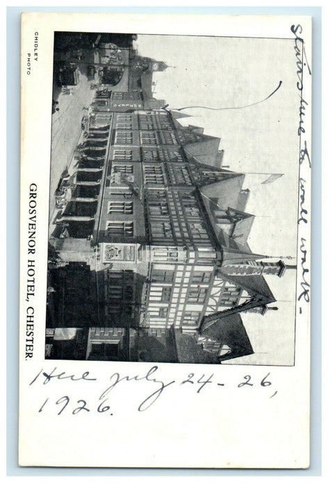 1926 Grosvernor Hotel, Chester CH1 1LT, United Kingdom Antique Postcard