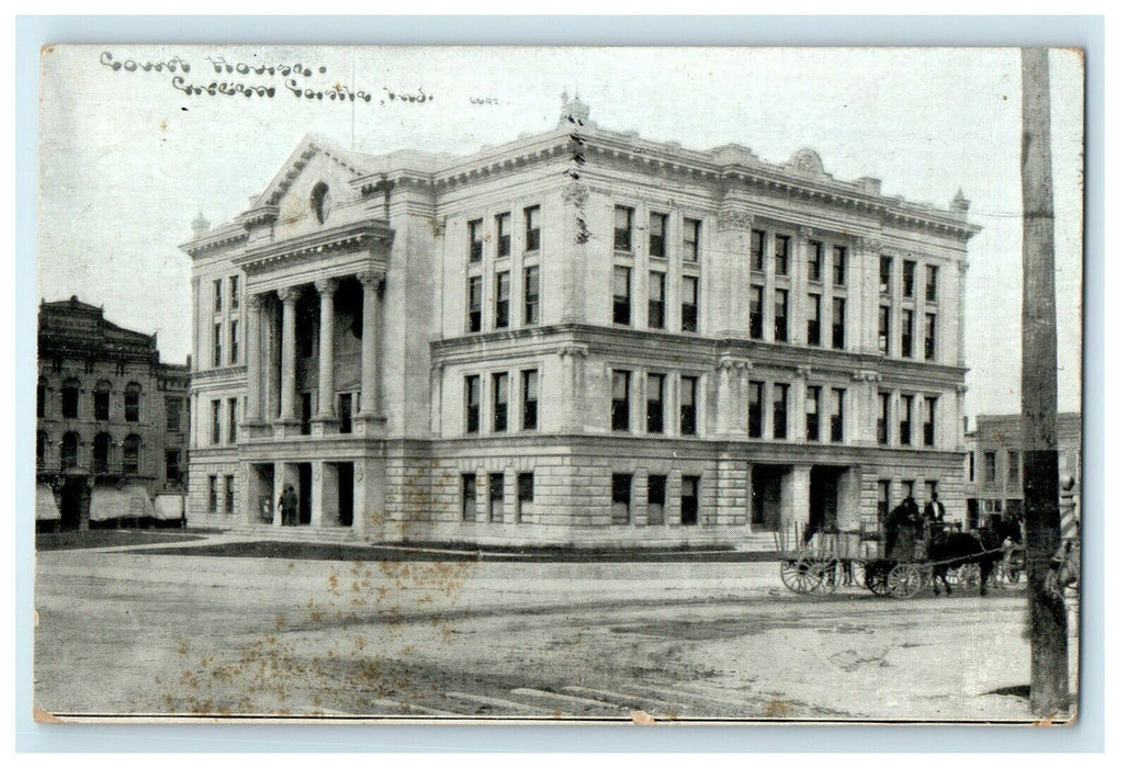 1912 Court House Building Greencastle Indiana IN Posted Antique Postcard