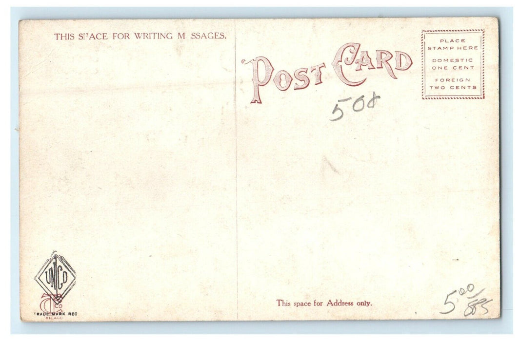 c1910's Bush Temple Of Music Street View Trolley Chicago Illinois IL Postcard