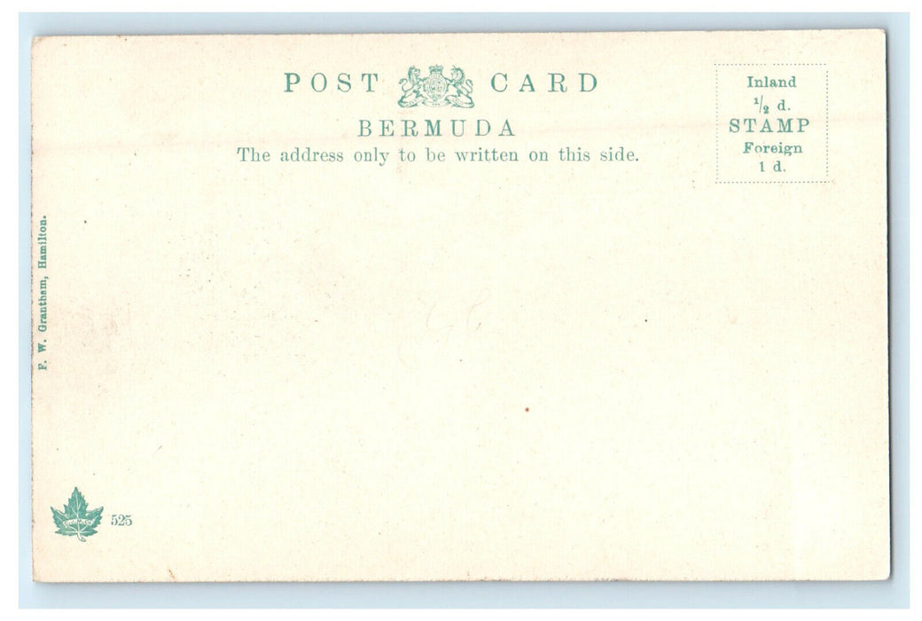 c1905s View of the Pirate Rock Bermuda Antique Unposted Postcard