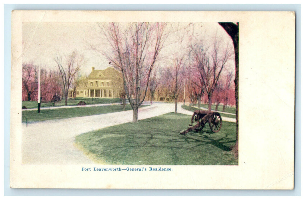 c1910s Fort Leavenworth General's Residence Kansas KS Unposted Antique Postcard