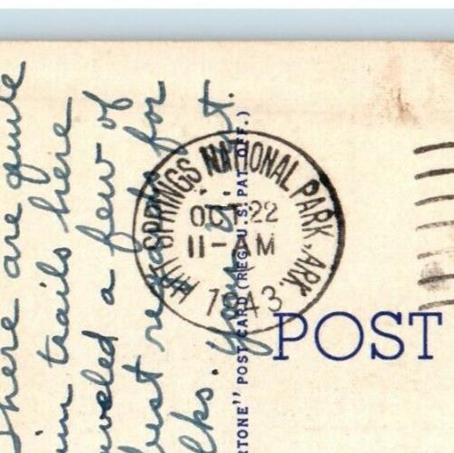 1943 Eastman Hotel And Baths Hot Spring National Park Arkansas AR Postcard