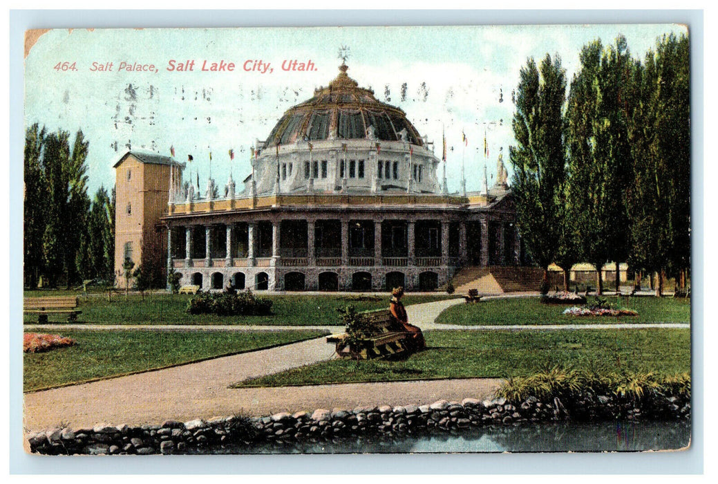 c1910s Salt Palace, Salt Lake City Utah UT Posted Antique Postcard