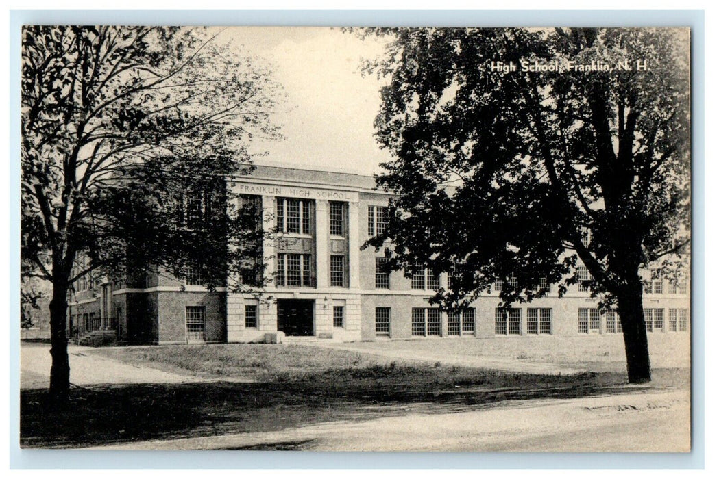 c1930's Franklin High School Building New Hampshire NH Vintage Postcard