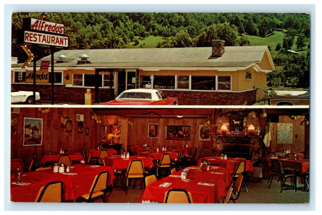 c1960s Alfredo's Restaurant Rt.1 Maggie North Carolina NC Unposted Postcard