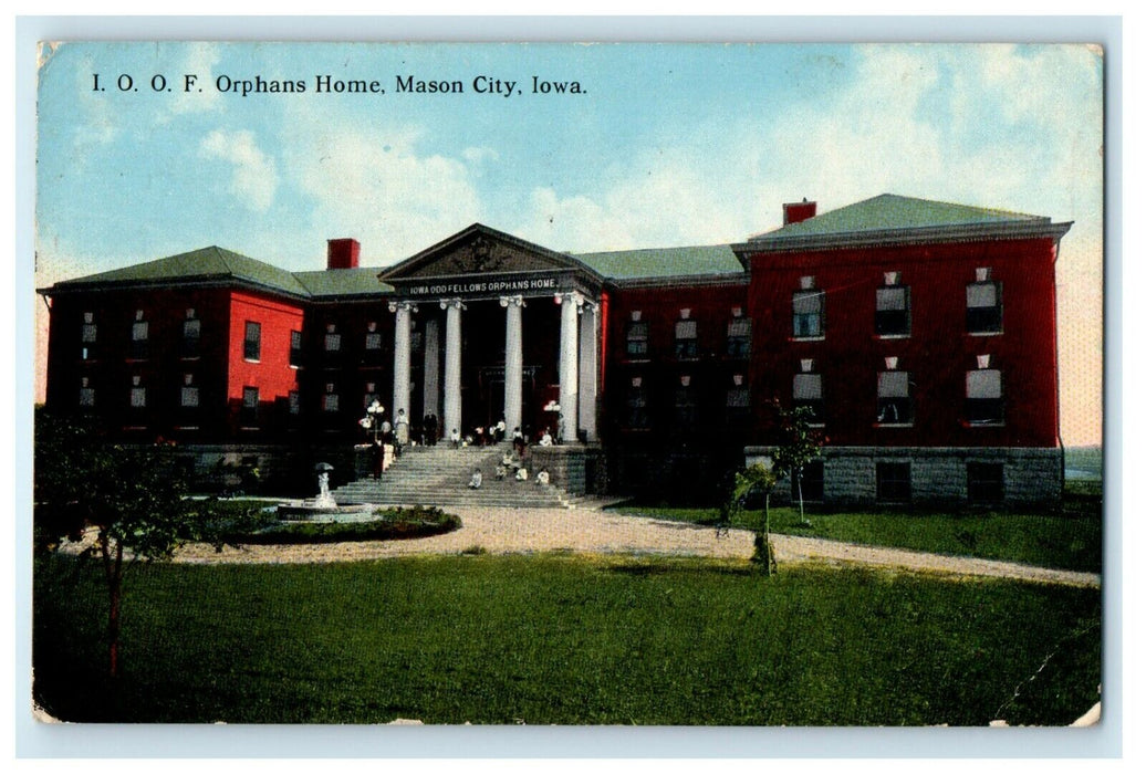 1910 I. O. O. F. Orphans Home Mason City Iowa IA Posted Antique Postcard