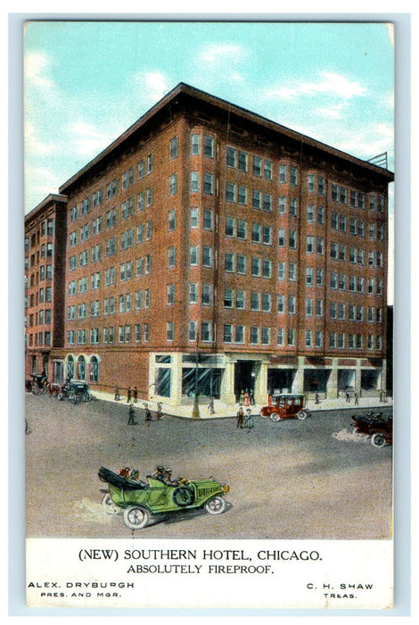 1910 Absolutely Fireproof Southern Hotel Chicago Illinois IL Posted Postcard