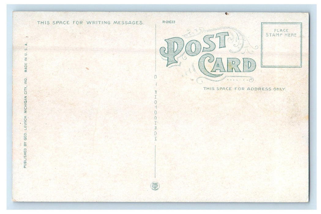 c1910 Life Savers Exhibition Drill, Michigan City Indiana IN Postcard