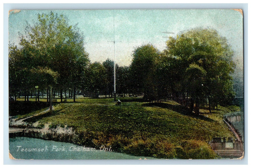 1910 Tecumseh Park, Chatham Ontario Canada Antique Posted Postcard
