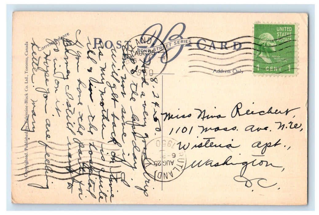 1950 Halfmoon Bay Gananoque Ontario Canada Posted Vintage Postcard