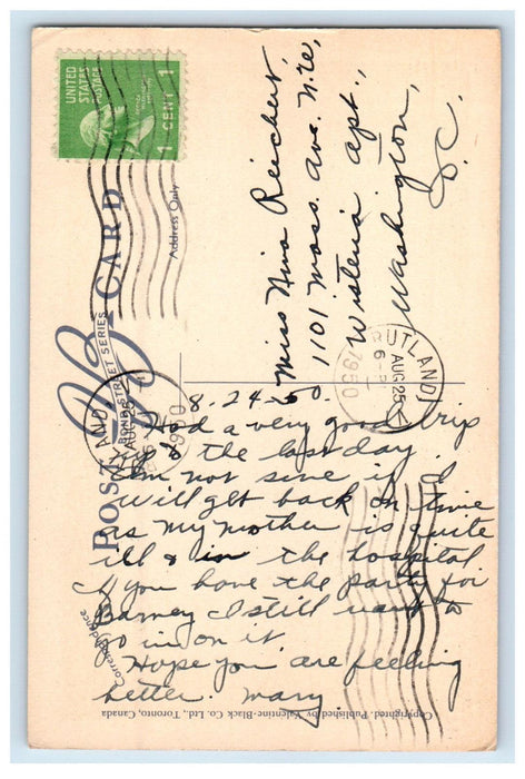1950 Halfmoon Bay Gananoque Ontario Canada Posted Vintage Postcard