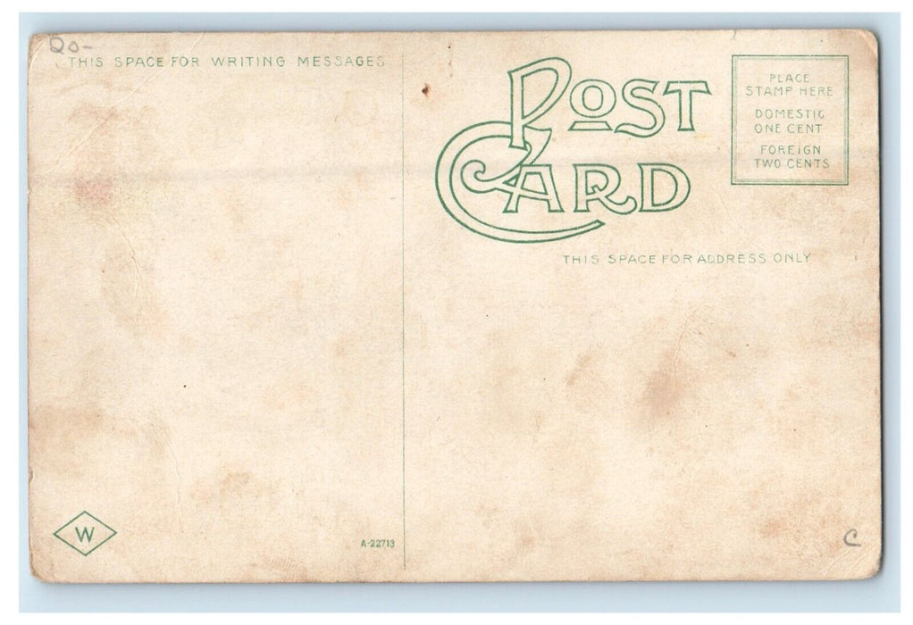c1910's Fire Department No. 1 Headquarters Vincennes Indiana IN Antique Postcard
