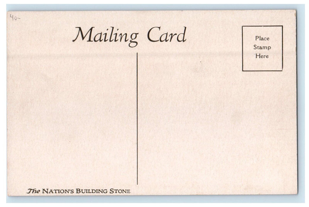 Carving Large Corinthian Capitals Indiana Limestone Company's Mill's Postcard