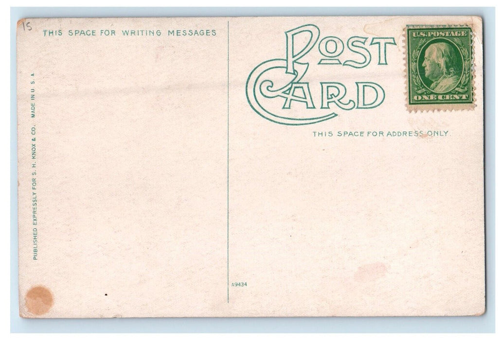 Residence On North Jefferson Street Huntington Indiana IN Antique Postcard