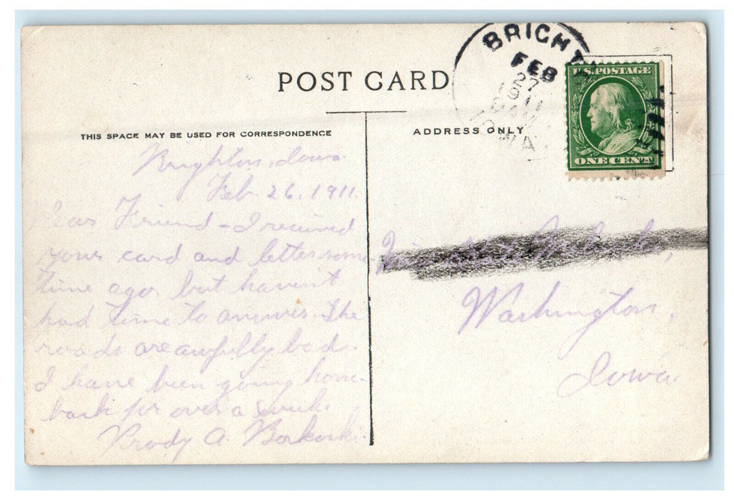 c1905 Great Stone Bridge Over Moskva river Moscow Russia, Brighton IA Postcard