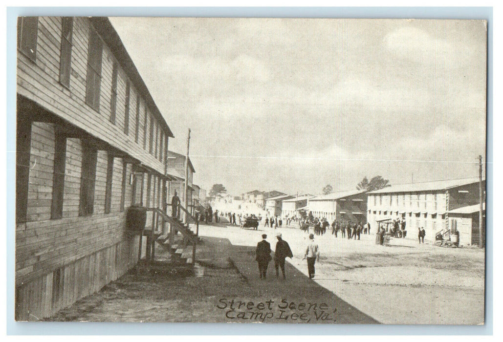 c1920 Same Scene, People Talking, Camp Lee Virginia VA Unposted Postcard