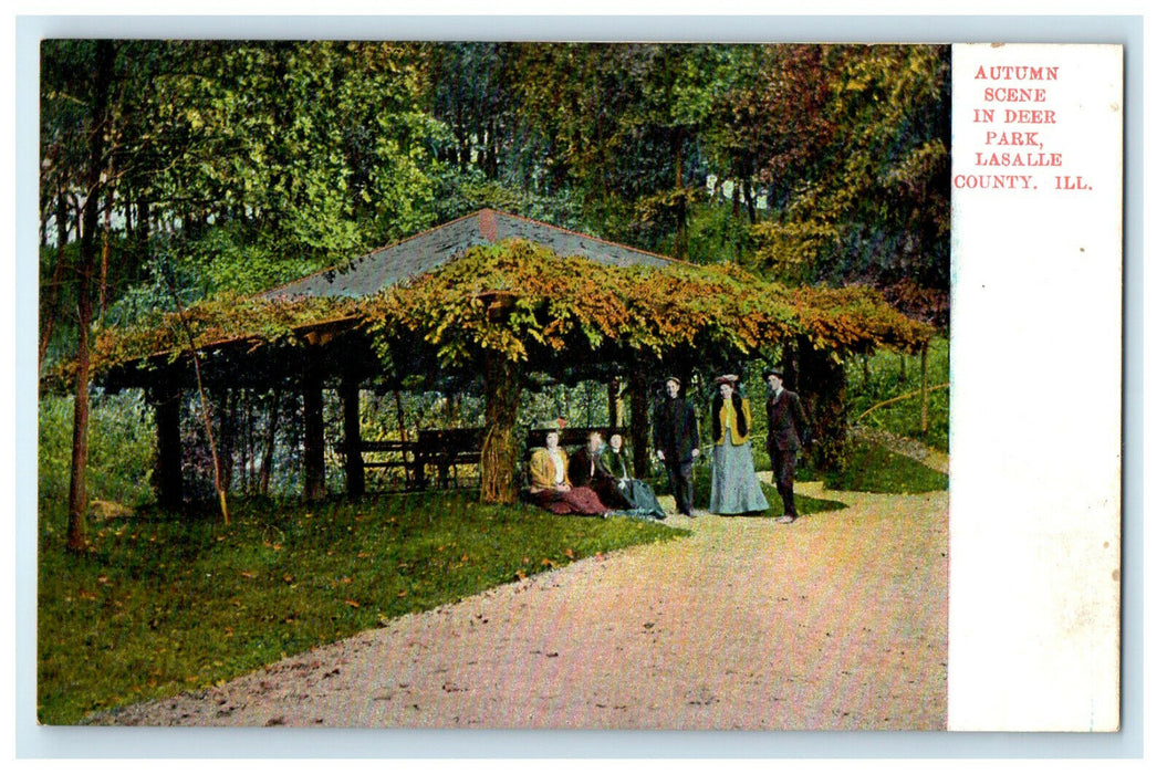 c1910s Autumn Scene in Deer Park, La Salle County Illinois IL Postcard