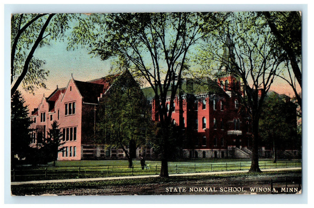 1912 State Normal School, Winona Minnesota MN Trempealeau WI Postcard