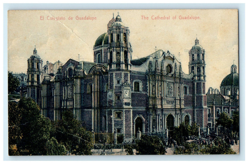 c1910s El Colegiato De Guadalupe/Cathedral of Guadalupe Mexico Postcard